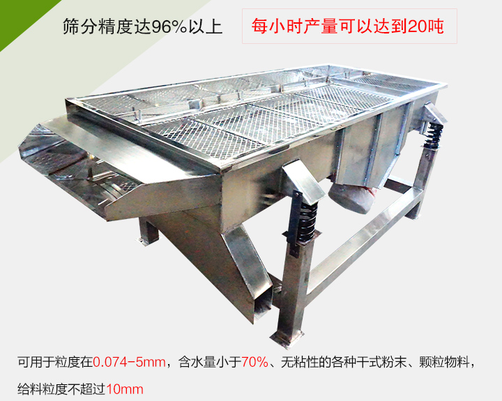 糧食篩分機各種干式粉末、顆粒物料，給料粒度不超過10mm